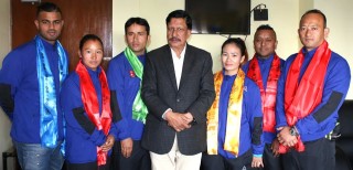 जापान जाने  नेपाली   कराते  टोलीलाई  बिदाइ