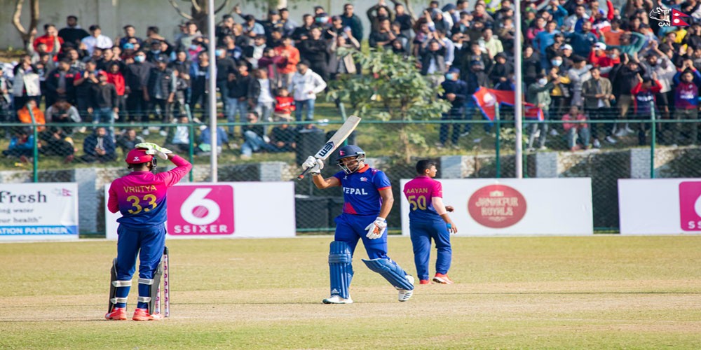 एकदिवसीय सिरिजको उपाधि  : नेपालले जित्यो 