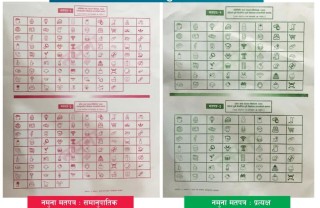 निर्वाचनका  मतपत्रका आकार साना  : " मतगणना सरल र सहज हुने विश्वास "