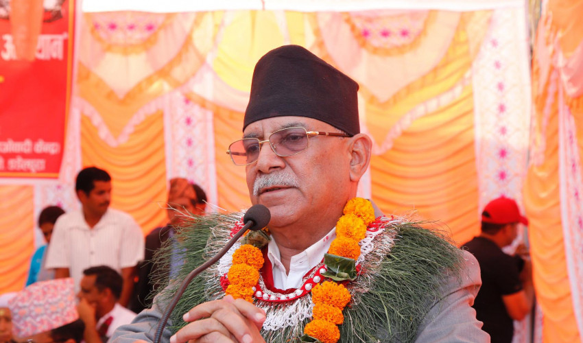 माओबादी सरकार ढलाउने तिर लाग्दैन : अध्यक्ष दाहाल