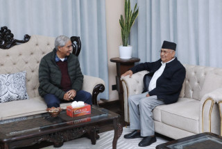 देउवा - ओली भेट :  ' देशको समसामयिक परिस्थितिमा छलफल '